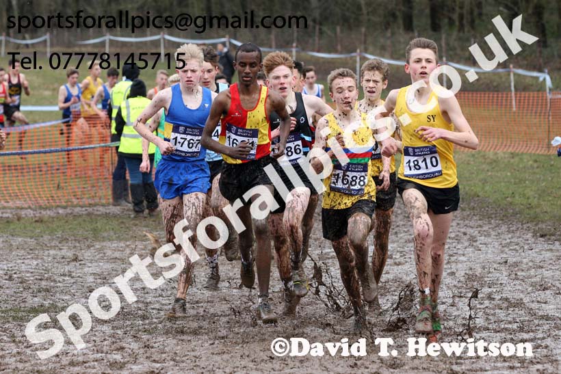 Boys under-15s 2018 British Inter Counties Cross Country Champs., Prestwold Hall, Loughborough. Photo: David T. Hewitson/Sports for All Pics